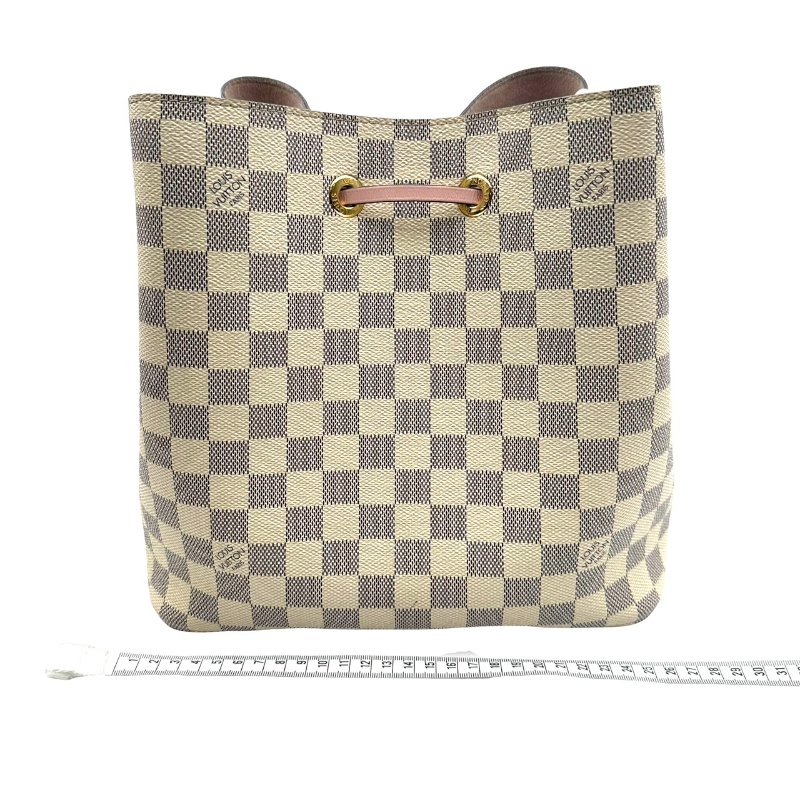 【美收精品】LOUIS VUITTON 老花米色棋盤格水桶包 C-256【隔月月中將轉賣至日本 上架期限30天】-15