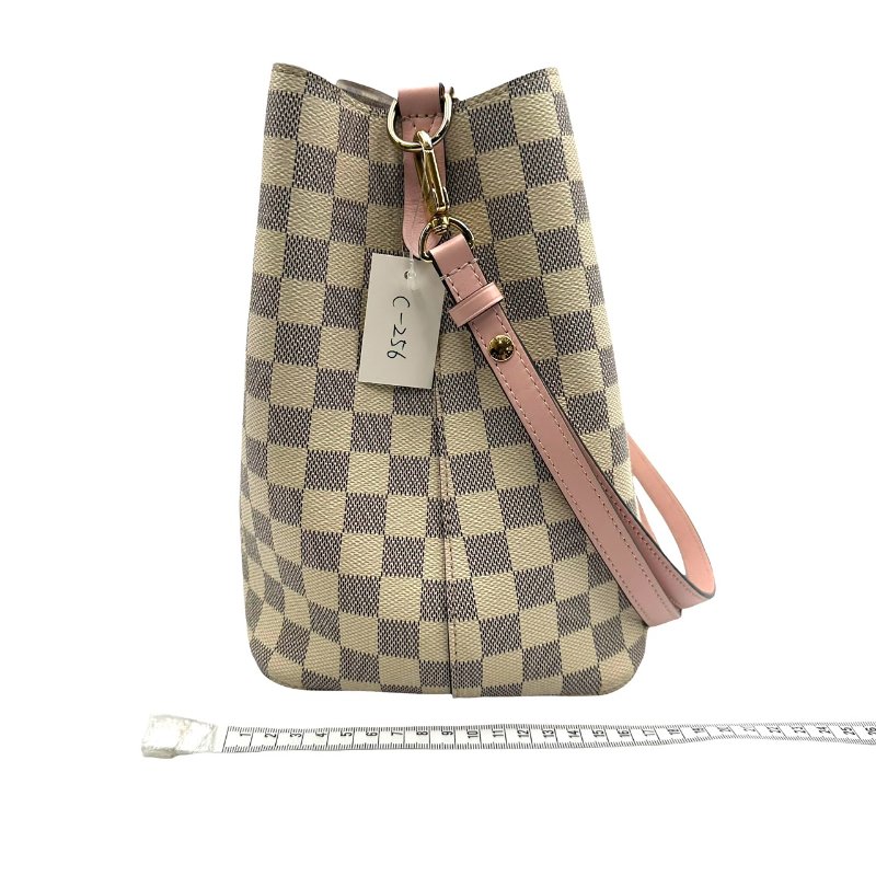 【美收精品】LOUIS VUITTON 老花米色棋盤格水桶包 C-256【隔月月中將轉賣至日本 上架期限30天】-16