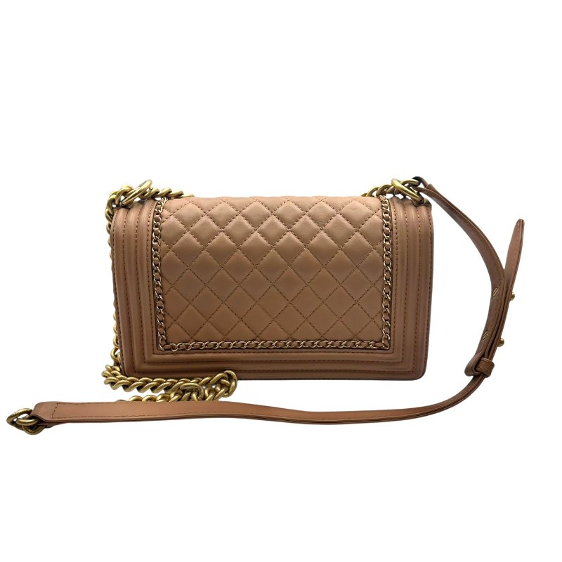 【美收精品】CHANEL 奶茶牛皮boy25 C-257【隔月月中將轉賣至日本 上架期限30天】-1