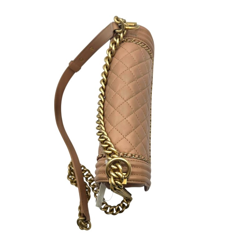 【美收精品】CHANEL 奶茶牛皮boy25 C-257【隔月月中將轉賣至日本 上架期限30天】-4