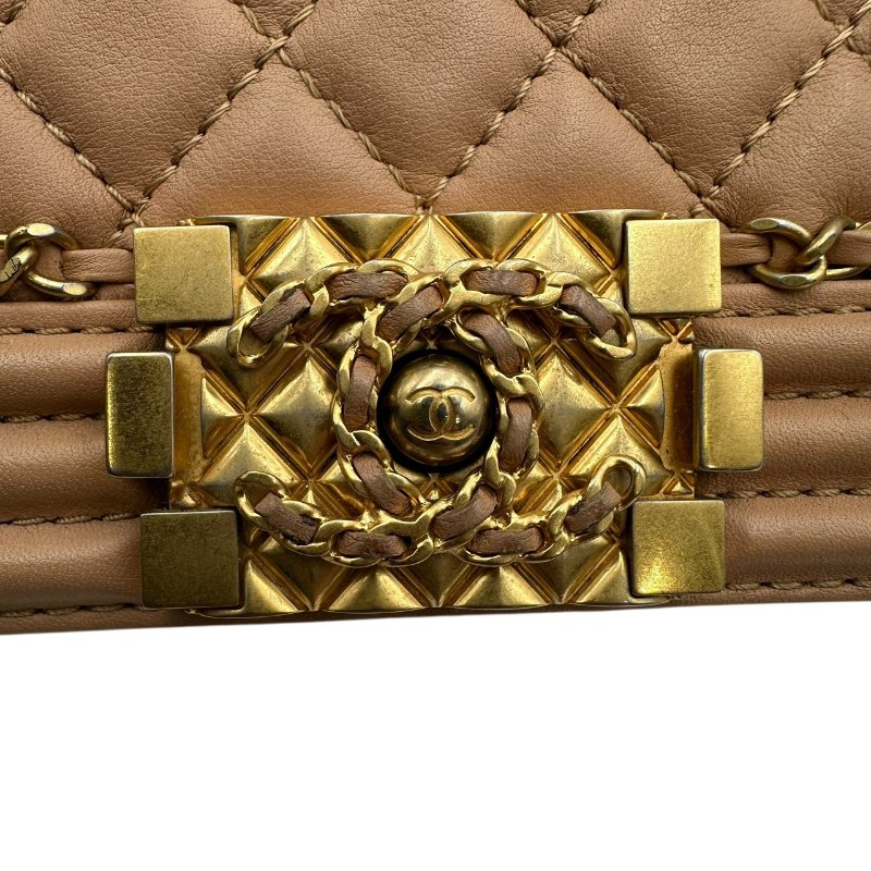 【美收精品】CHANEL 奶茶牛皮boy25 C-257【隔月月中將轉賣至日本 上架期限30天】-8