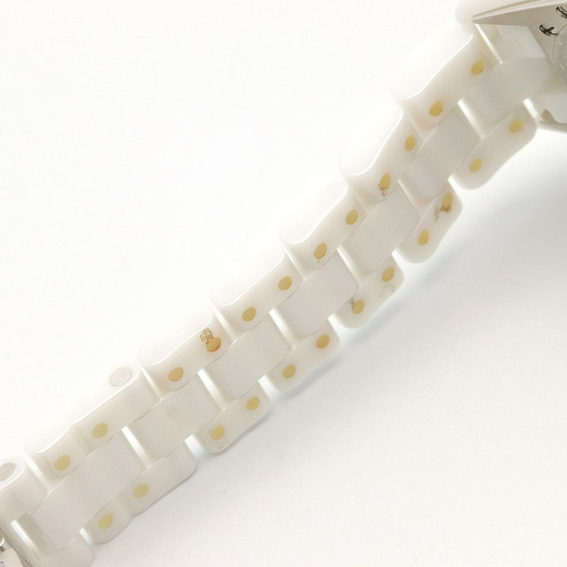 香奈兒 J12 錶圈鑲鑽腕錶，陶瓷錶殼，鑲鑽，女士腕錶，白色，H0967-15