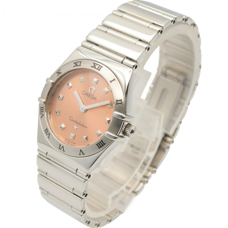 歐米茄星座系列 My Choice 女士腕錶，不鏽鋼材質，粉紅色調，型號 1571.61-1