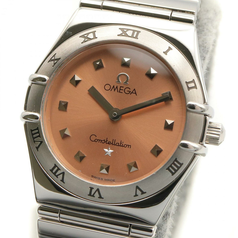 歐米茄星座系列 My Choice 女士腕錶，不鏽鋼材質，粉紅色調，型號 1571.61-2