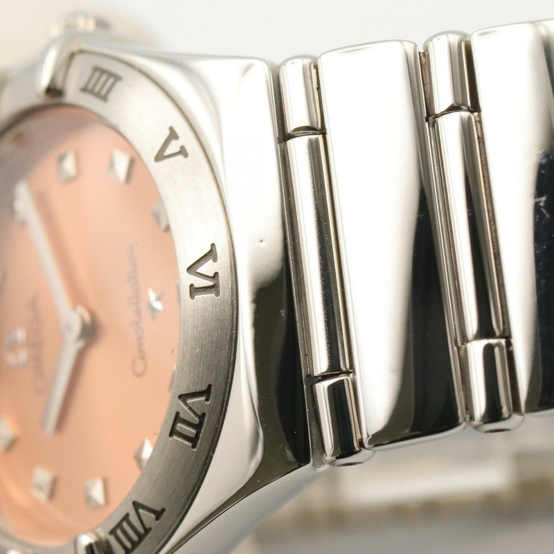 歐米茄星座系列 My Choice 女士腕錶，不鏽鋼材質，粉紅色調，型號 1571.61-8