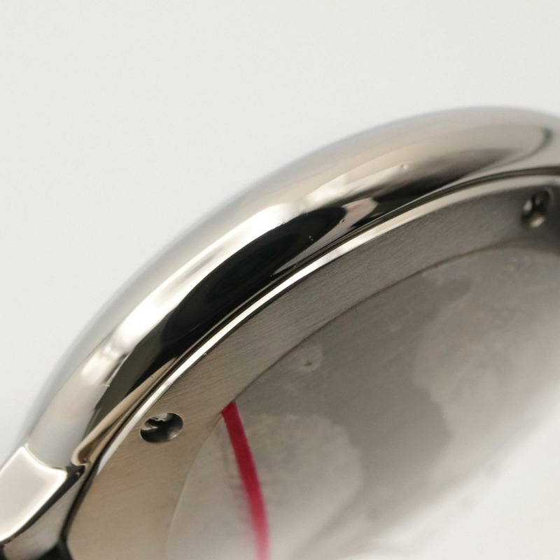 卡地亞 Ballon Bleu 女士腕錶，不鏽鋼錶殼，皮革錶帶，銀色，W69018Z4-12