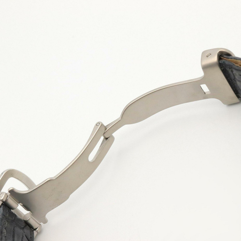 卡地亞 Ballon Bleu 女士腕錶，不鏽鋼錶殼，皮革錶帶，銀色，W69018Z4-16