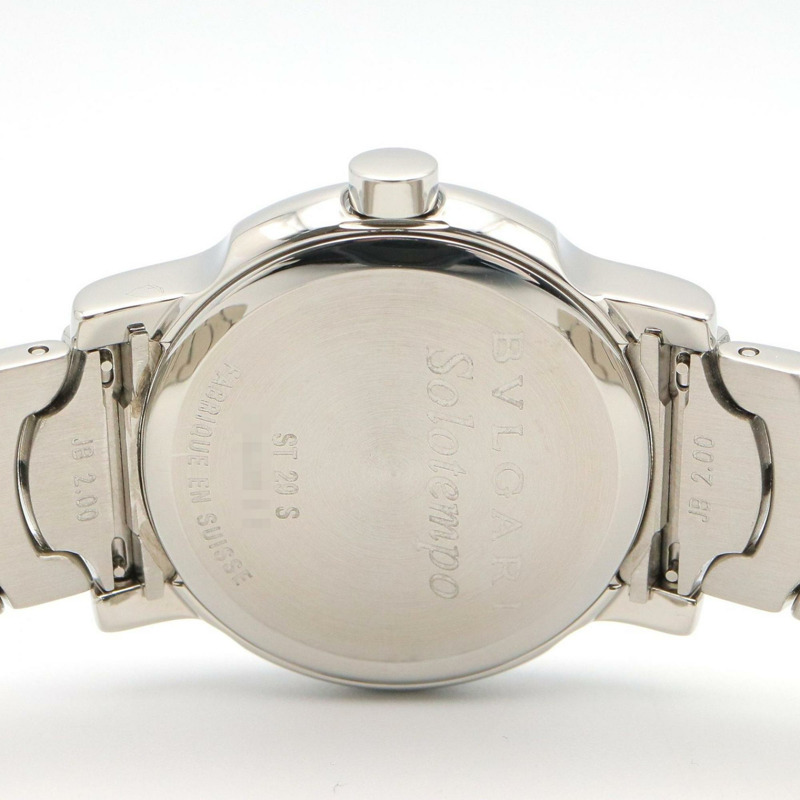 寶格麗 (Bulgari) Solo Tempo 系列腕錶，不鏽鋼材質，女士款，白色 (ST29S)-4