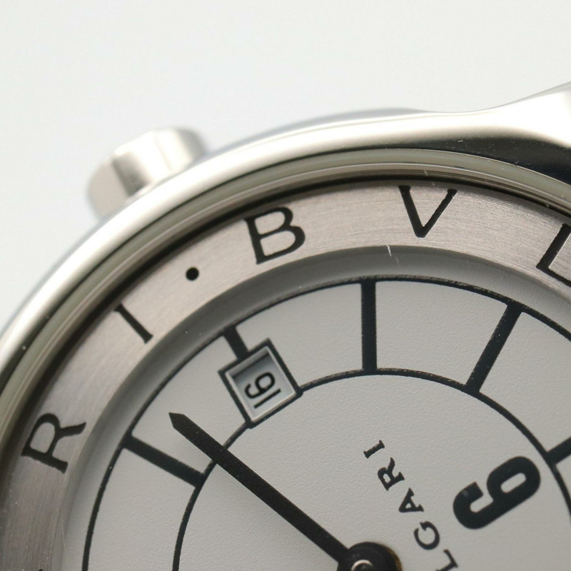 寶格麗 (Bulgari) Solo Tempo 系列腕錶，不鏽鋼材質，女士款，白色 (ST29S)-8