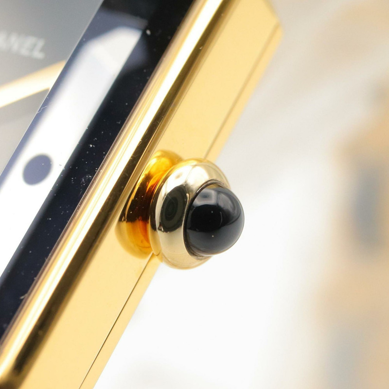 香奈兒 (Chanel) CHANEL Première M 女士腕錶，鍍金 (GP)，皮革錶帶，黑色，H0001-5