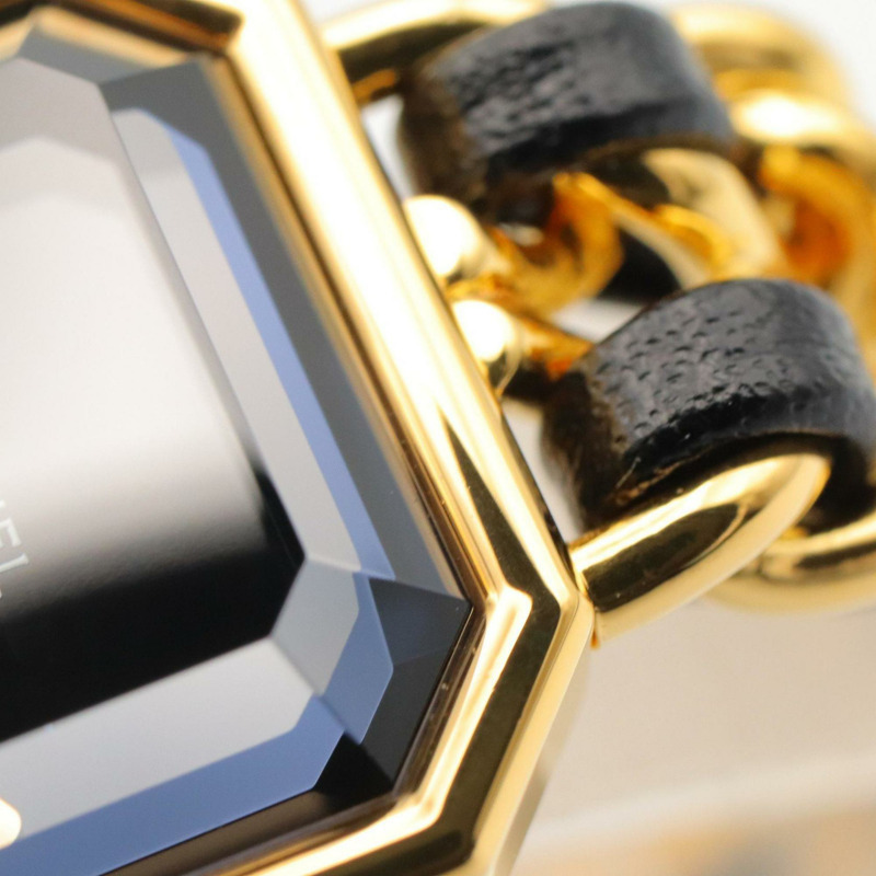 香奈兒 (Chanel) CHANEL Première M 女士腕錶，鍍金 (GP)，皮革錶帶，黑色，H0001-10