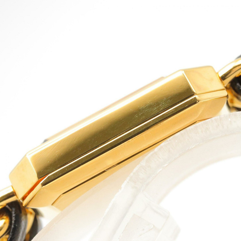 香奈兒 (Chanel) CHANEL Première M 女士腕錶，鍍金 (GP)，皮革錶帶，黑色，H0001-11