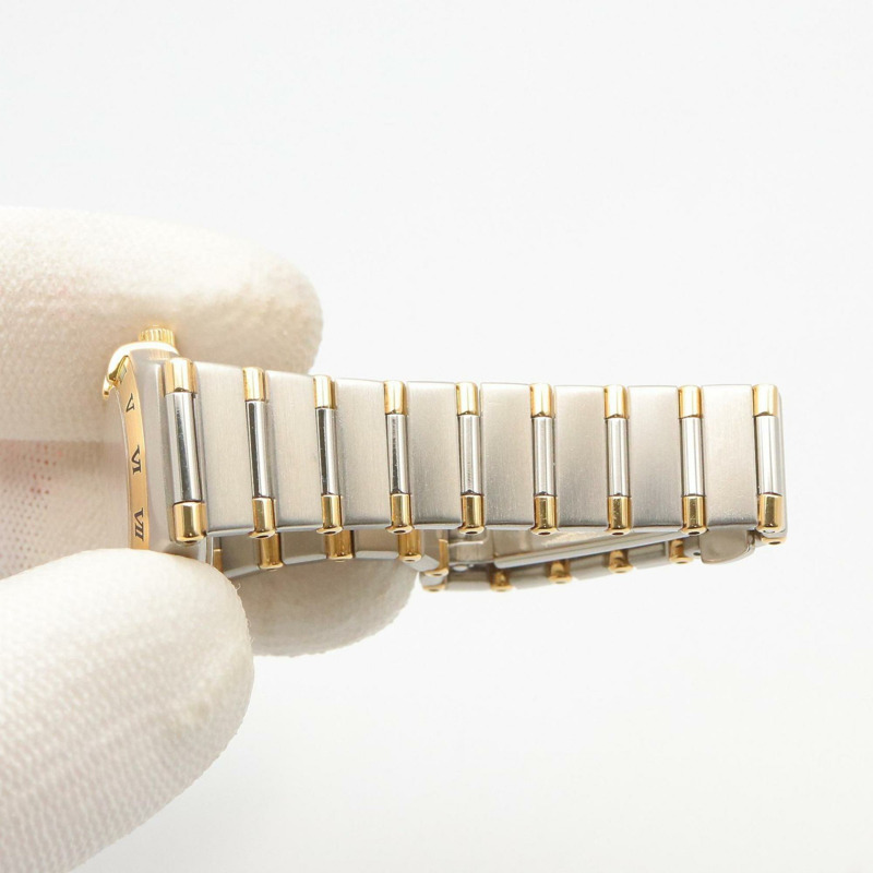 歐米茄星座系列迷你腕錶，18K（黃金）不鏽鋼，女士款，金色錶盤，白色珍珠母貝錶鏡，1362.70-7