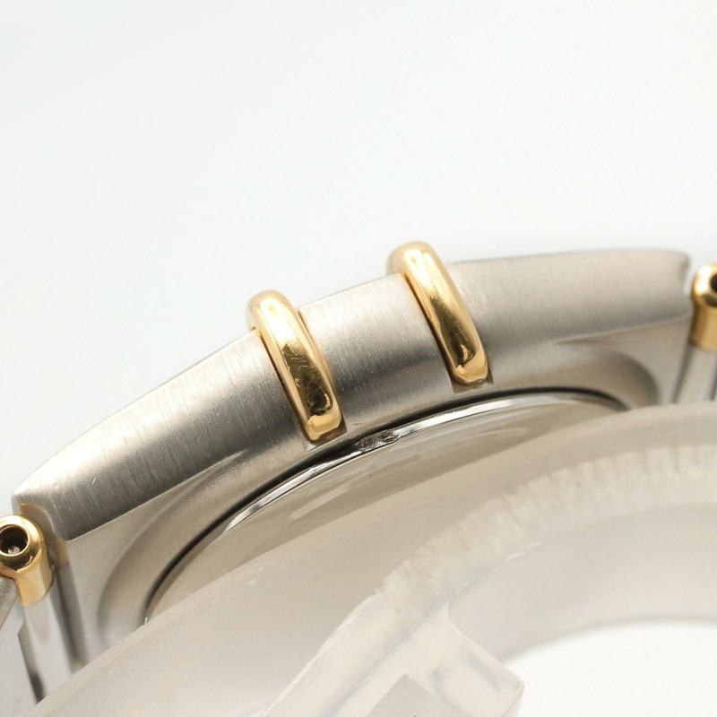 歐米茄星座系列迷你腕錶，18K（黃金）不鏽鋼，女士款，金色錶盤，白色珍珠母貝錶鏡，1362.70-10