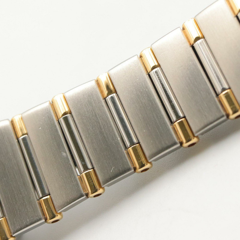 歐米茄星座系列迷你腕錶，18K（黃金）不鏽鋼，女士款，金色錶盤，白色珍珠母貝錶鏡，1362.70-11