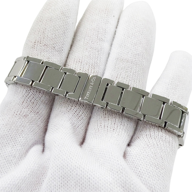 Tiffany & Co.) 女士 Atlas 鑽石石英錶，不鏽鋼 (SS)，銀色/海軍藍，69291651，拋光。-5