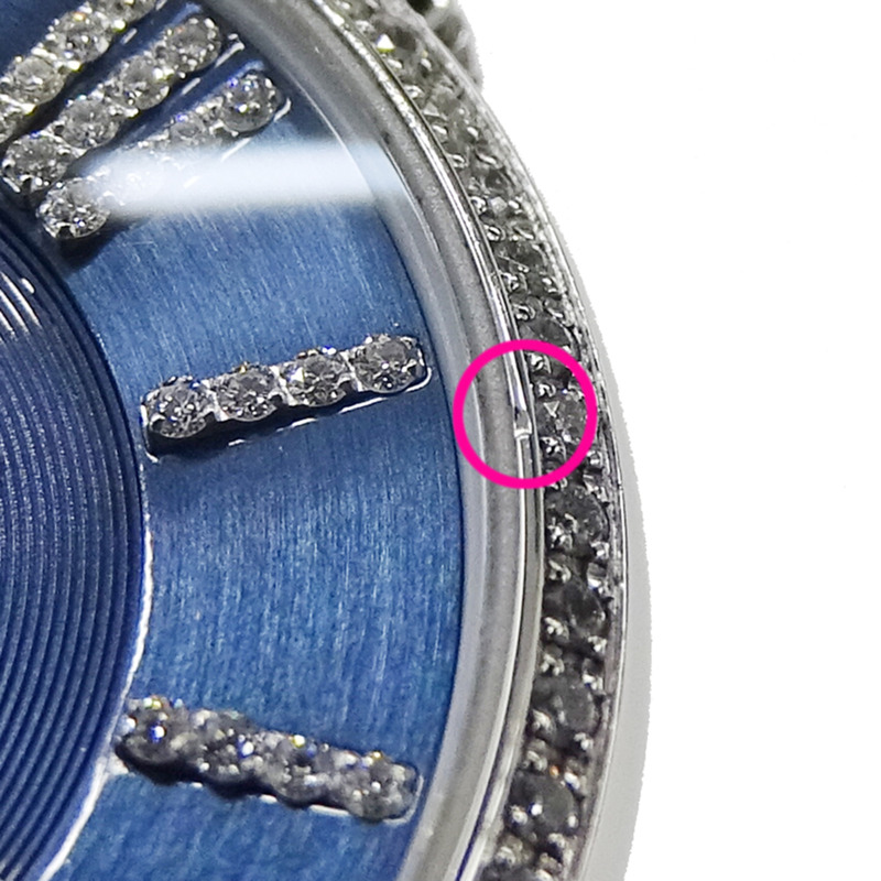 Tiffany & Co.) 女士 Atlas 鑽石石英錶，不鏽鋼 (SS)，銀色/海軍藍，69291651，拋光。-14