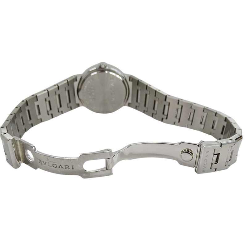 寶格麗 BVLGARI 女士腕錶，品牌：日期石英 (QZ)，不銹鋼 (SS) BB26SS，銀色/黑色，拋光。-3