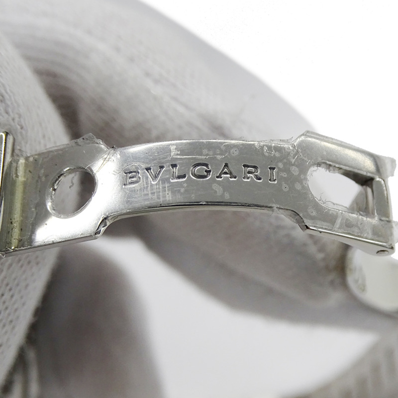 寶格麗 BVLGARI 女士腕錶，品牌：日期石英 (QZ)，不銹鋼 (SS) BB26SS，銀色/黑色，拋光。-4