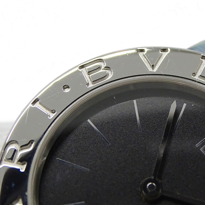 寶格麗 BVLGARI 女士腕錶，品牌：日期石英 (QZ)，不銹鋼 (SS) BB26SS，銀色/黑色，拋光。-10