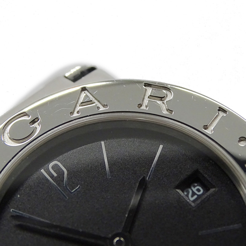 寶格麗 BVLGARI 女士腕錶，品牌：日期石英 (QZ)，不銹鋼 (SS) BB26SS，銀色/黑色，拋光。-11