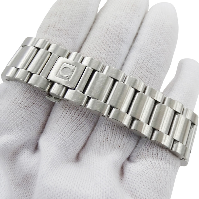 歐米茄海馬系列Aqua Terra 2517.50男士腕錶，品牌名稱，日期顯示，石英機芯，不鏽鋼錶殼，銀/黑色，拋光處理-5