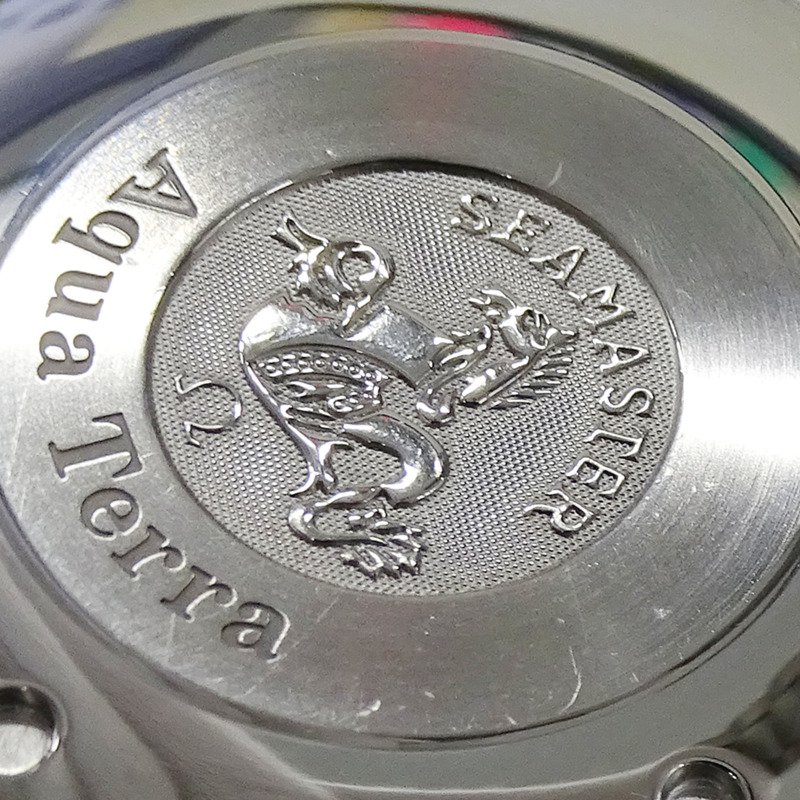 歐米茄海馬系列Aqua Terra 2517.50男士腕錶，品牌名稱，日期顯示，石英機芯，不鏽鋼錶殼，銀/黑色，拋光處理-9