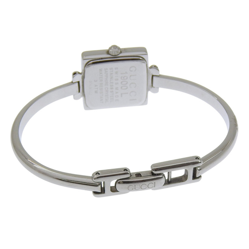 Gucci 1900L 女士不鏽鋼石英模擬腕錶，黑色錶盤-3