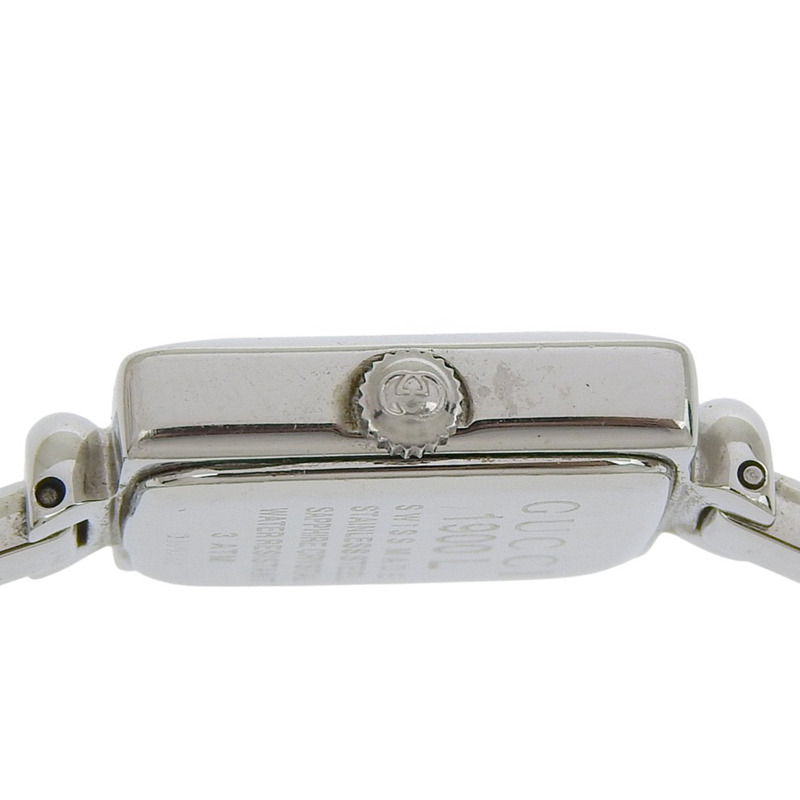 Gucci 1900L 女士不鏽鋼石英模擬腕錶，黑色錶盤-4