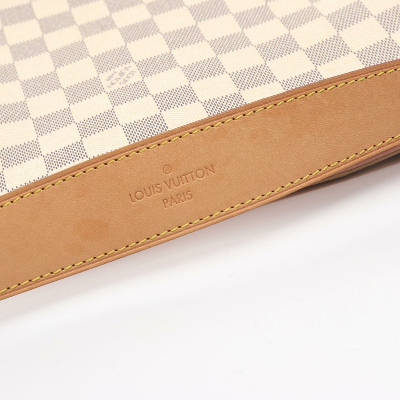 路易威登 Graceful MM 單肩包 N42233 Damier Azur 帆布皮革 白色-6