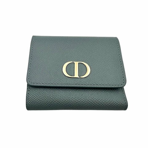 【美收精品】DIOR 水藍色短夾 C-259【隔月月中將轉賣至日本 上架期限30天】