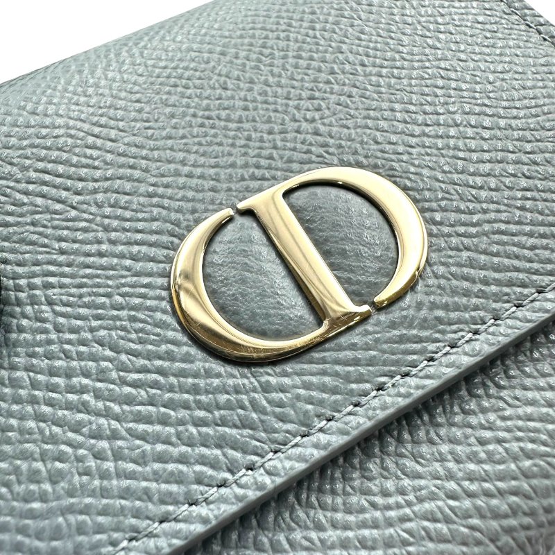 【美收精品】DIOR 水藍色短夾 C-259【隔月月中將轉賣至日本 上架期限30天】-6