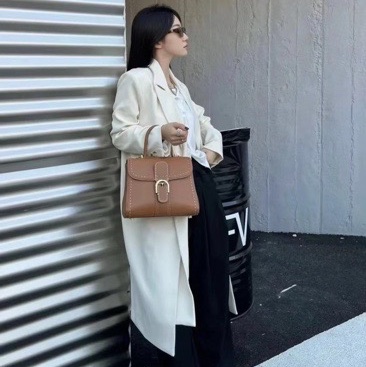 Delvaux 德爾沃brilliant中號金棕色外縫走白線-8