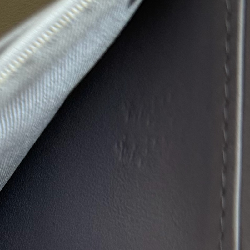 CHANEL 荔枝皮三折夾 灰紫色-23