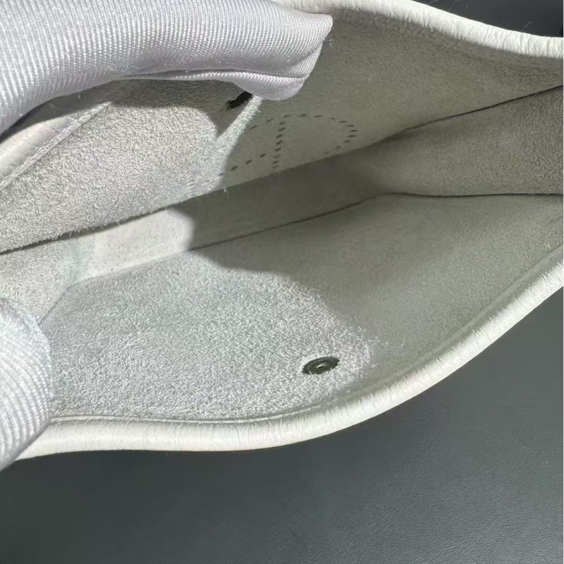 Hermes愛馬仕Evelyne伊芙琳mini奶灰色銀扣w刻-5