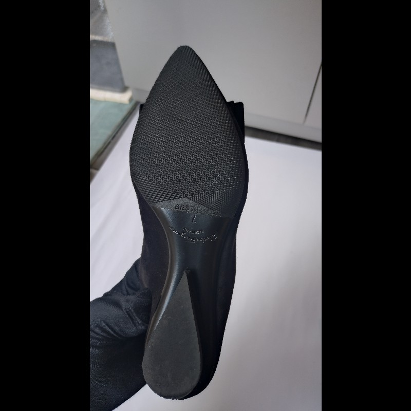 Ferragamo 黑色麂皮蝴結釦平底鞋-20