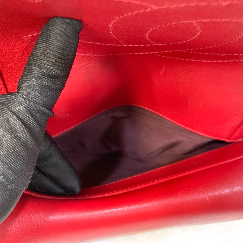 Chanel 香奈兒 紅色 牛皮 Mademoiselle Vintage 金鏈條 肩背包 琺瑯釦鏈包 經典翻蓋-9