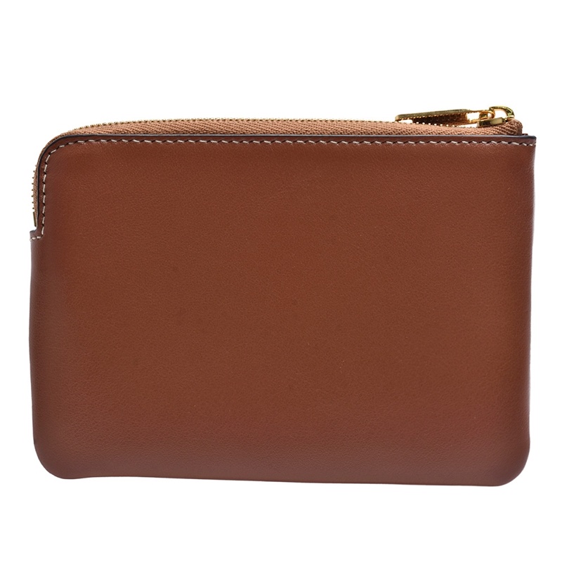 CELINE 經典CUIR TRIOMPHE小牛皮拉鍊萬用鑰匙/零錢包(黃色）-1