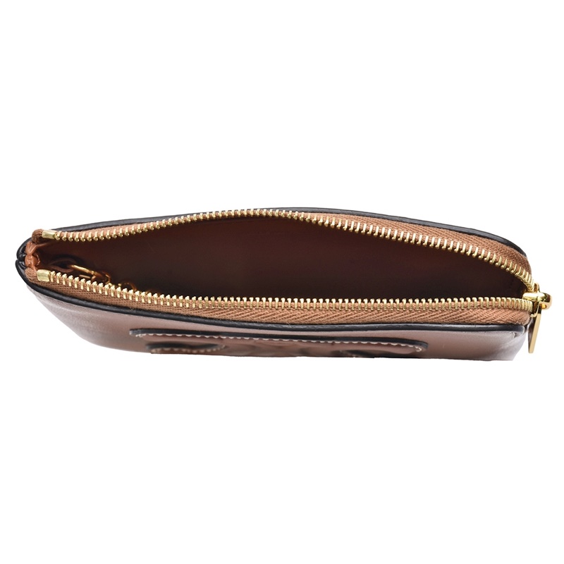 CELINE 經典CUIR TRIOMPHE小牛皮拉鍊萬用鑰匙/零錢包(黃色）-2