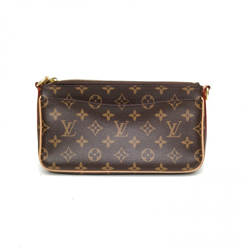 LOUIS VUITTON VIVACITÈ駱駝手袋老花PVC金扣晶片肩背包-2