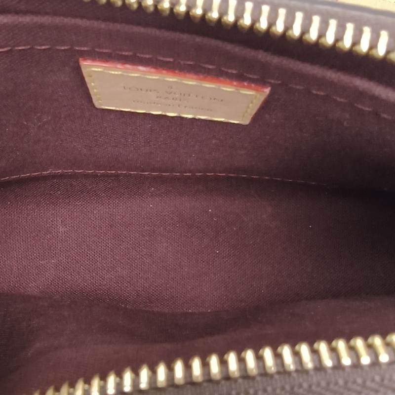 LOUIS VUITTON VIVACITÈ駱駝手袋老花PVC金扣晶片肩背包-4