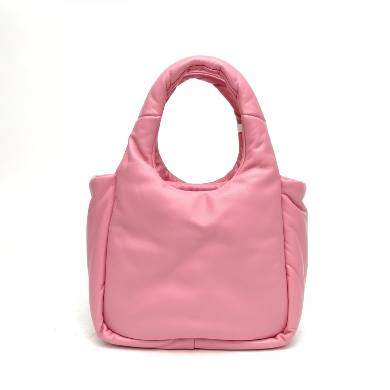 PRADA 粉色羊皮softhobo菜籃子肩背包-2