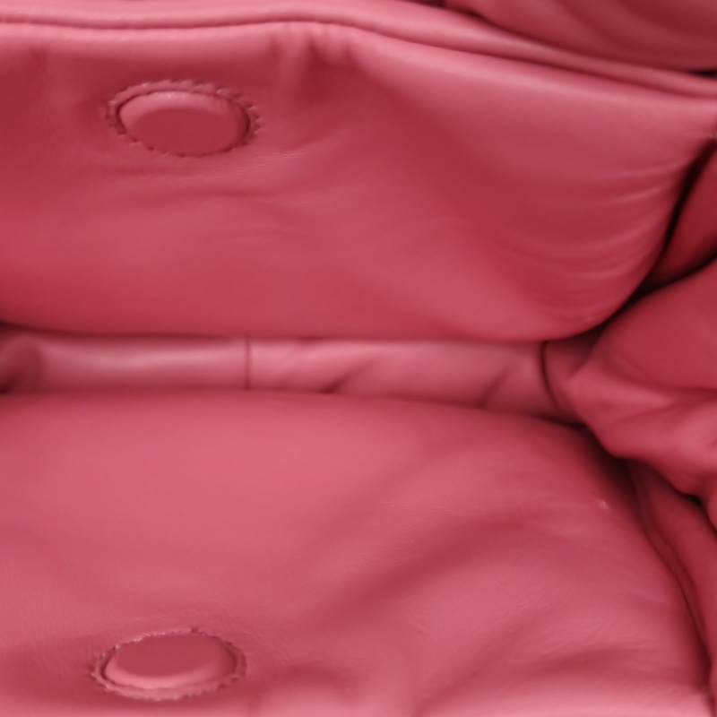 PRADA 粉色羊皮softhobo菜籃子肩背包-5