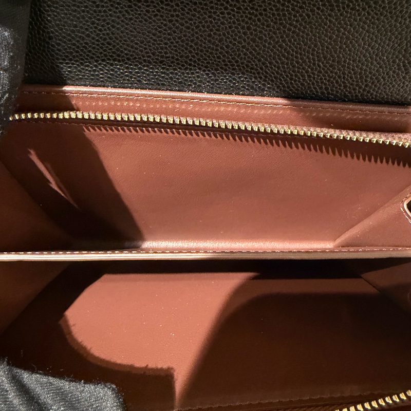 CHANEL黑荔枝淡金三折式WOC-8