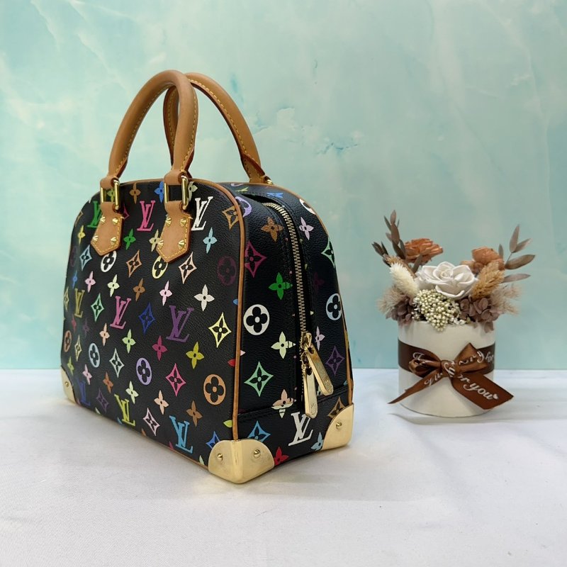 LV 聯名村上隆黑彩小珍包-2