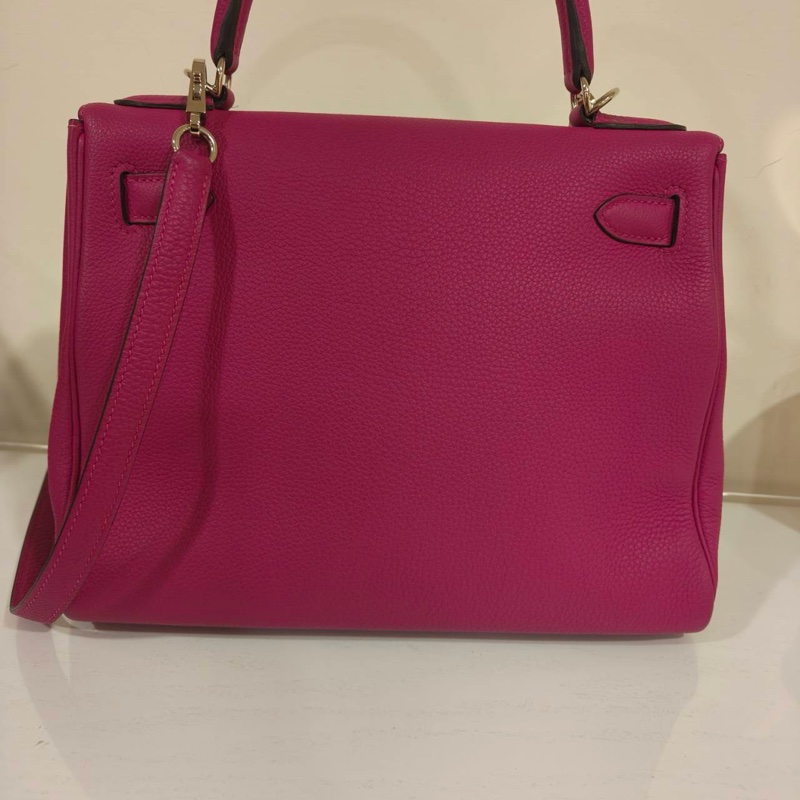 #全網最低💰 #togo皮 #A刻 愛馬仕kelly28玫瑰紫L3色號 銀扣-8