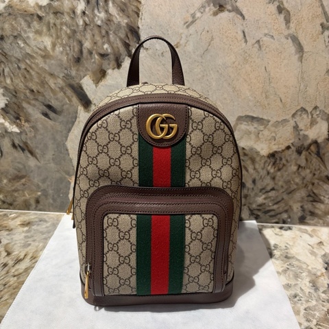 GUCCI烏木色PVC OPHIDIA後背包