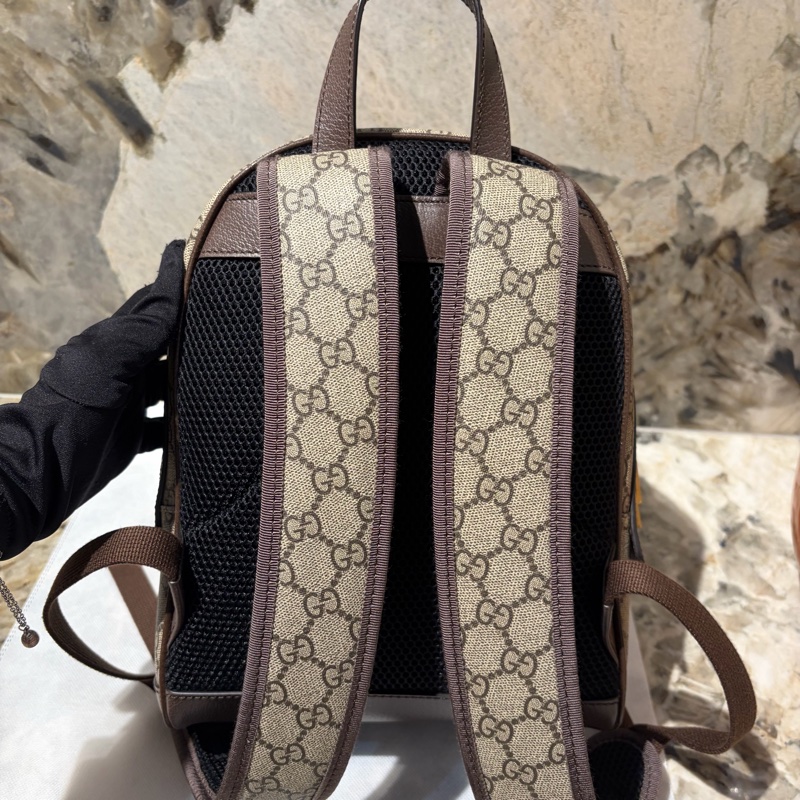 GUCCI烏木色PVC OPHIDIA後背包-7