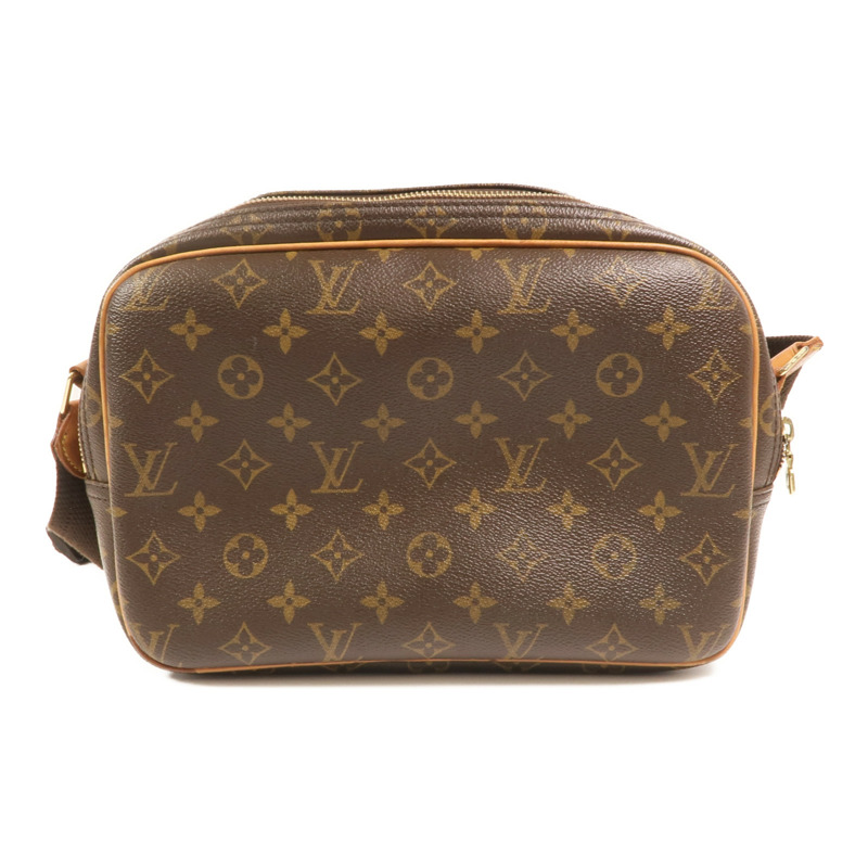 LOUIS VUITTON Monogram Reporter PM金扣肩背袋-1