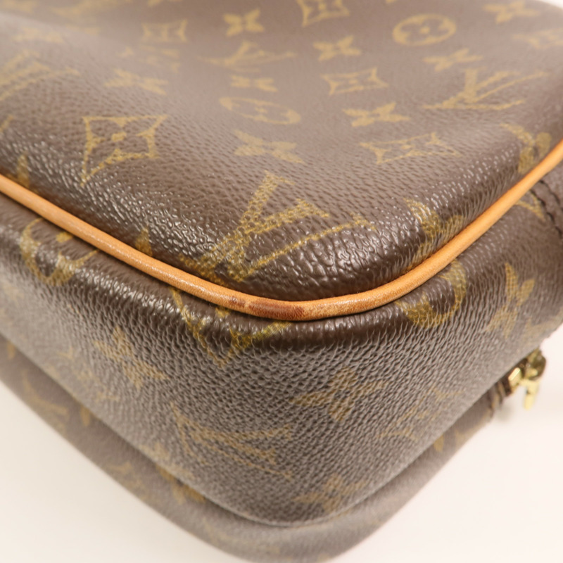 LOUIS VUITTON Monogram Reporter PM金扣肩背袋-11